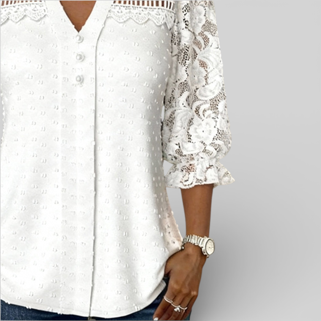 Linda | Chic Knit V-Neck Blouse
