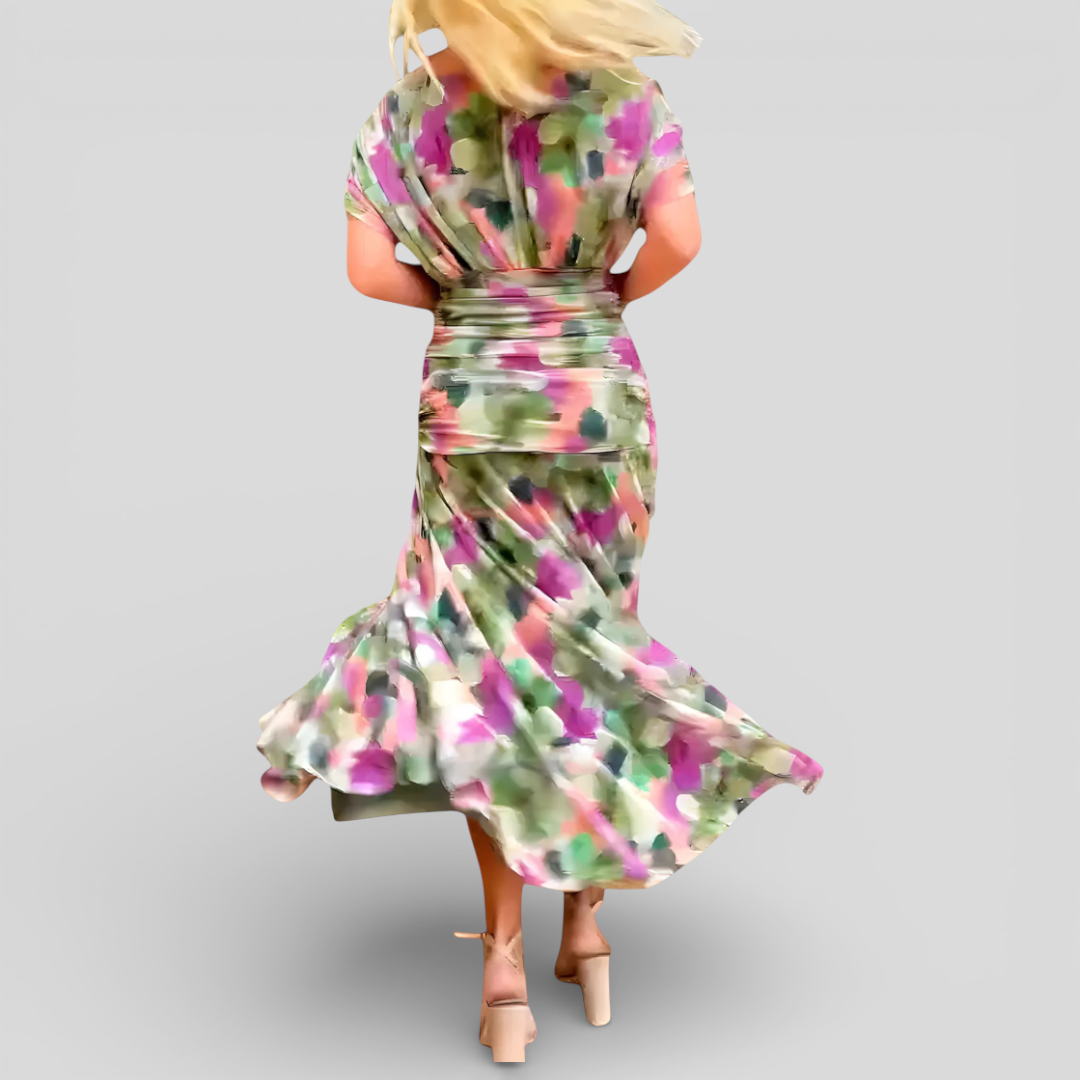 Susan | Flowing Floral Midi Dress