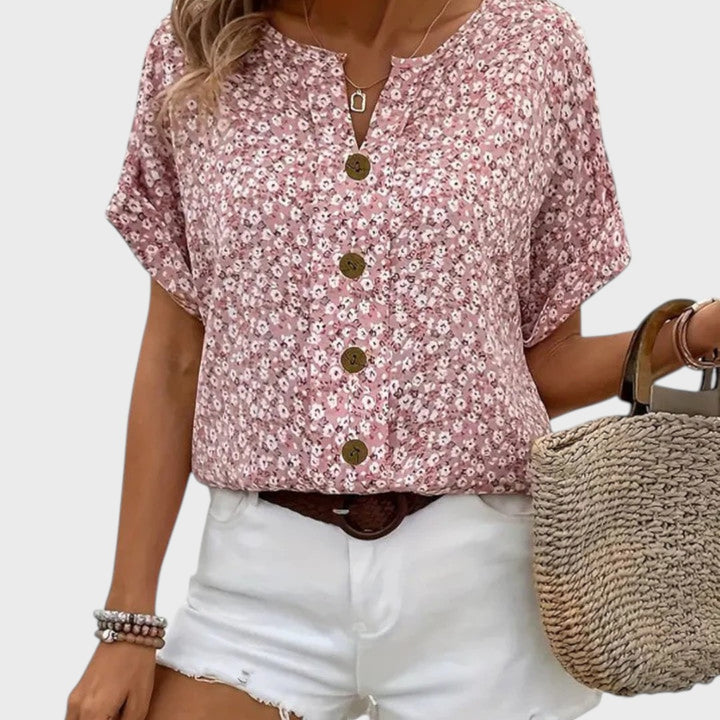 Sabine | Elegant Floral Summer Top