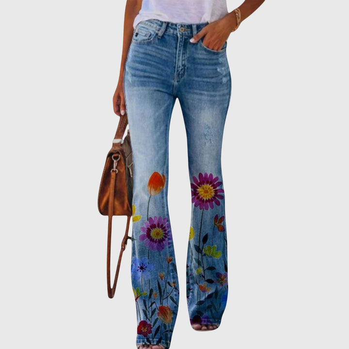 Serena | Pants with Flowers