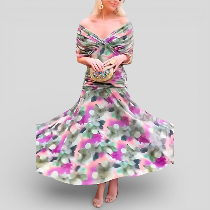 Susan | Flowing Floral Midi Dress