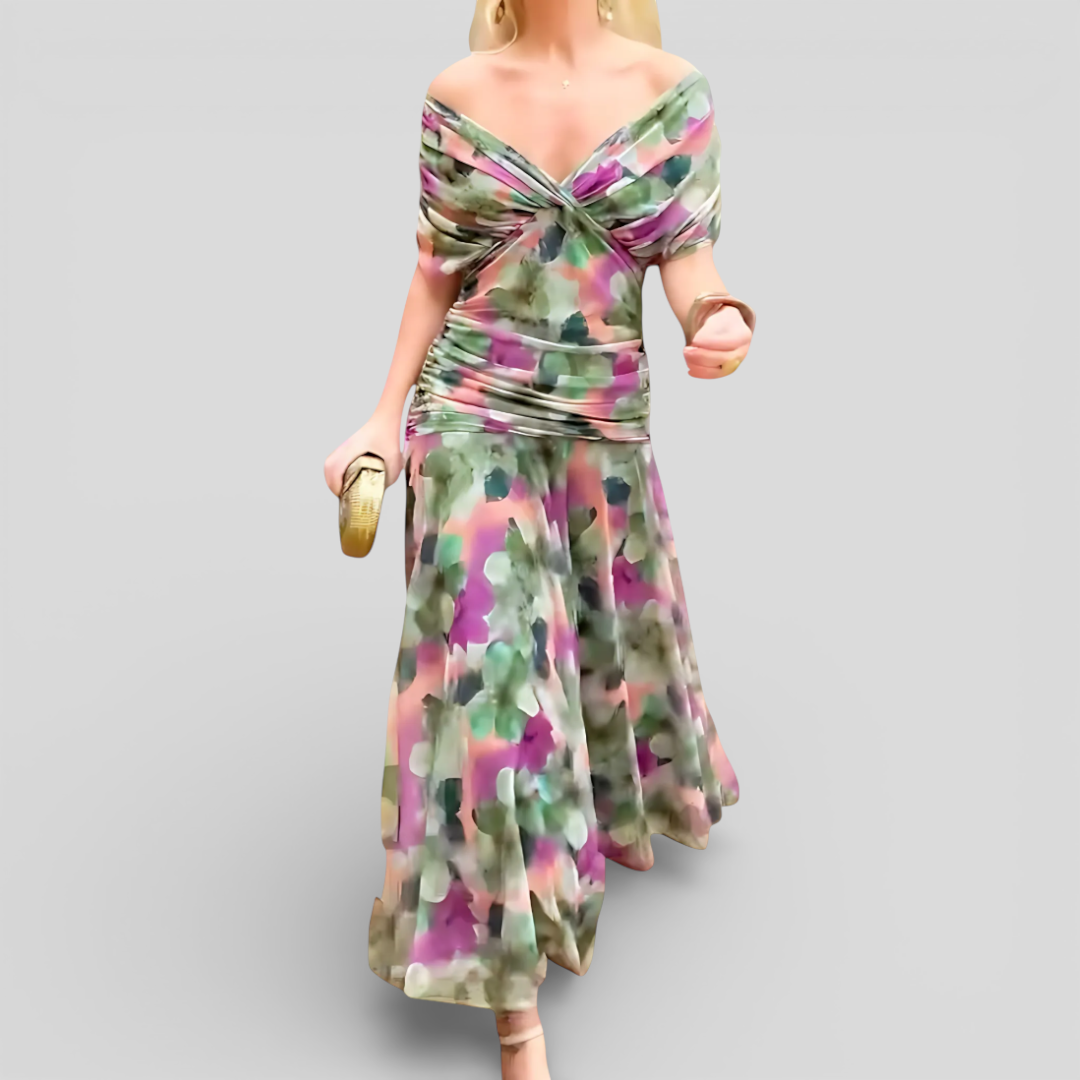 Susan | Flowing Floral Midi Dress