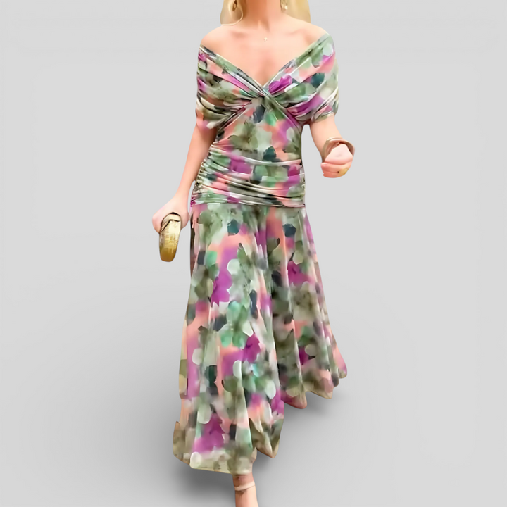 Susan | Flowing Floral Midi Dress
