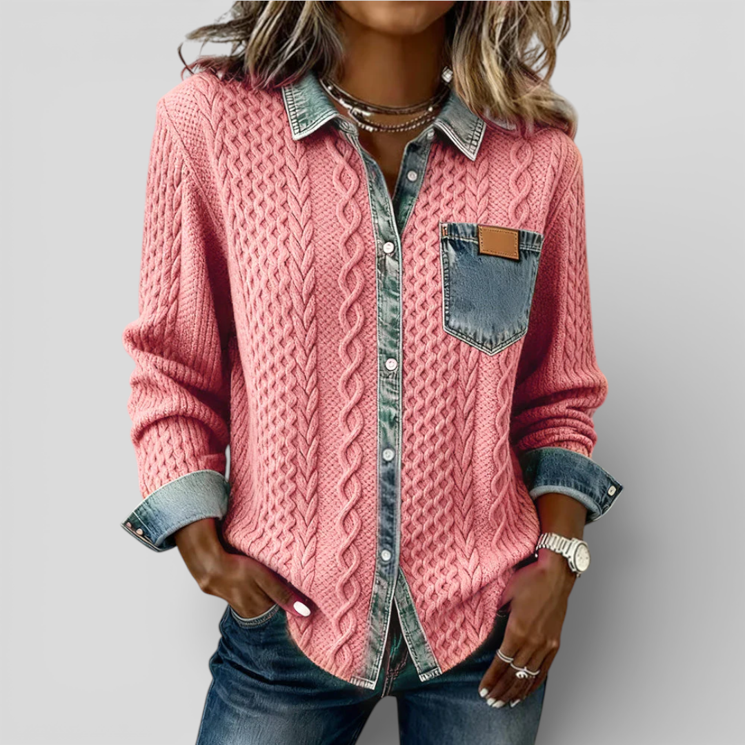 Deborah | Denim Patchwork Shirt