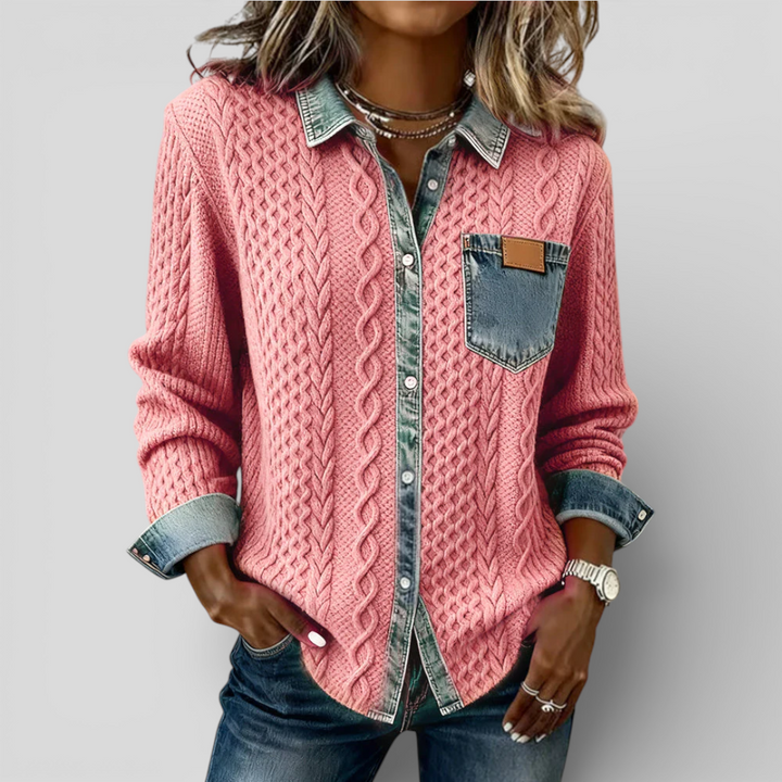 Deborah | Denim Patchwork Shirt