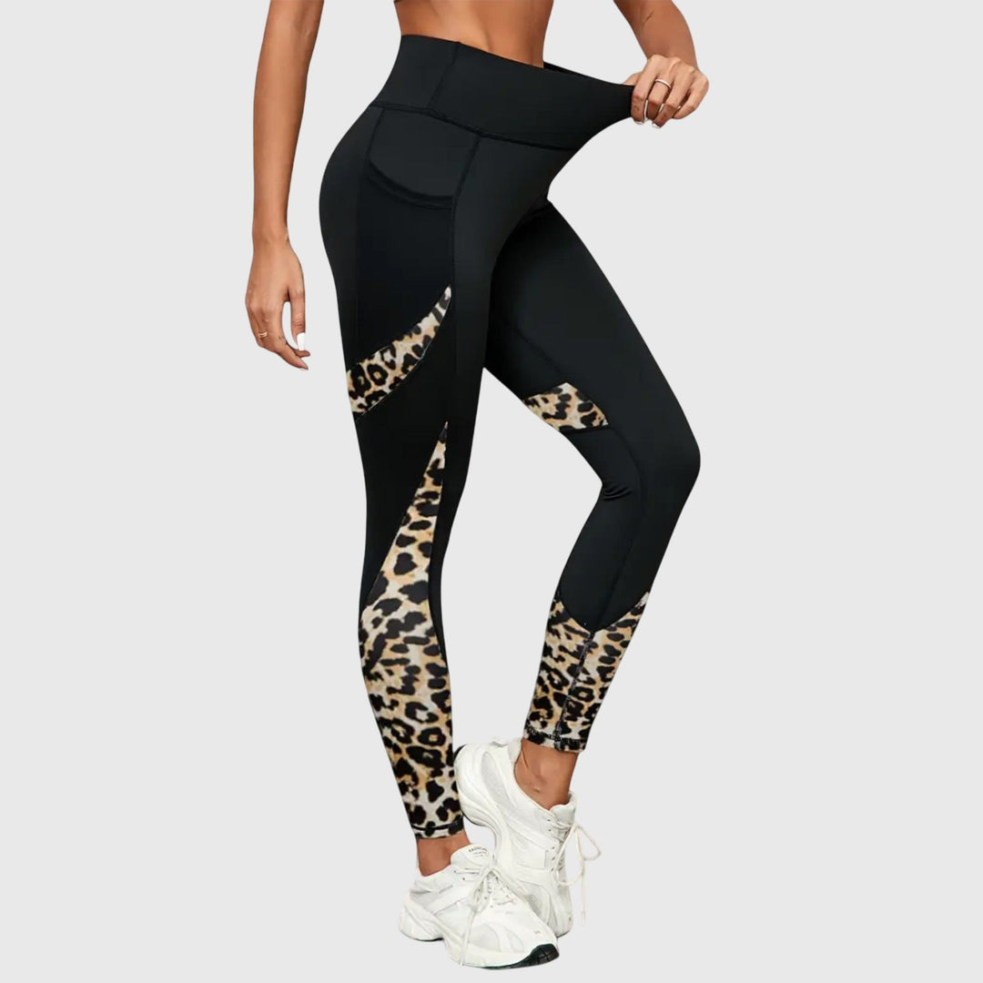 Jennifer | High-Waisted Leopard Print Training Pants