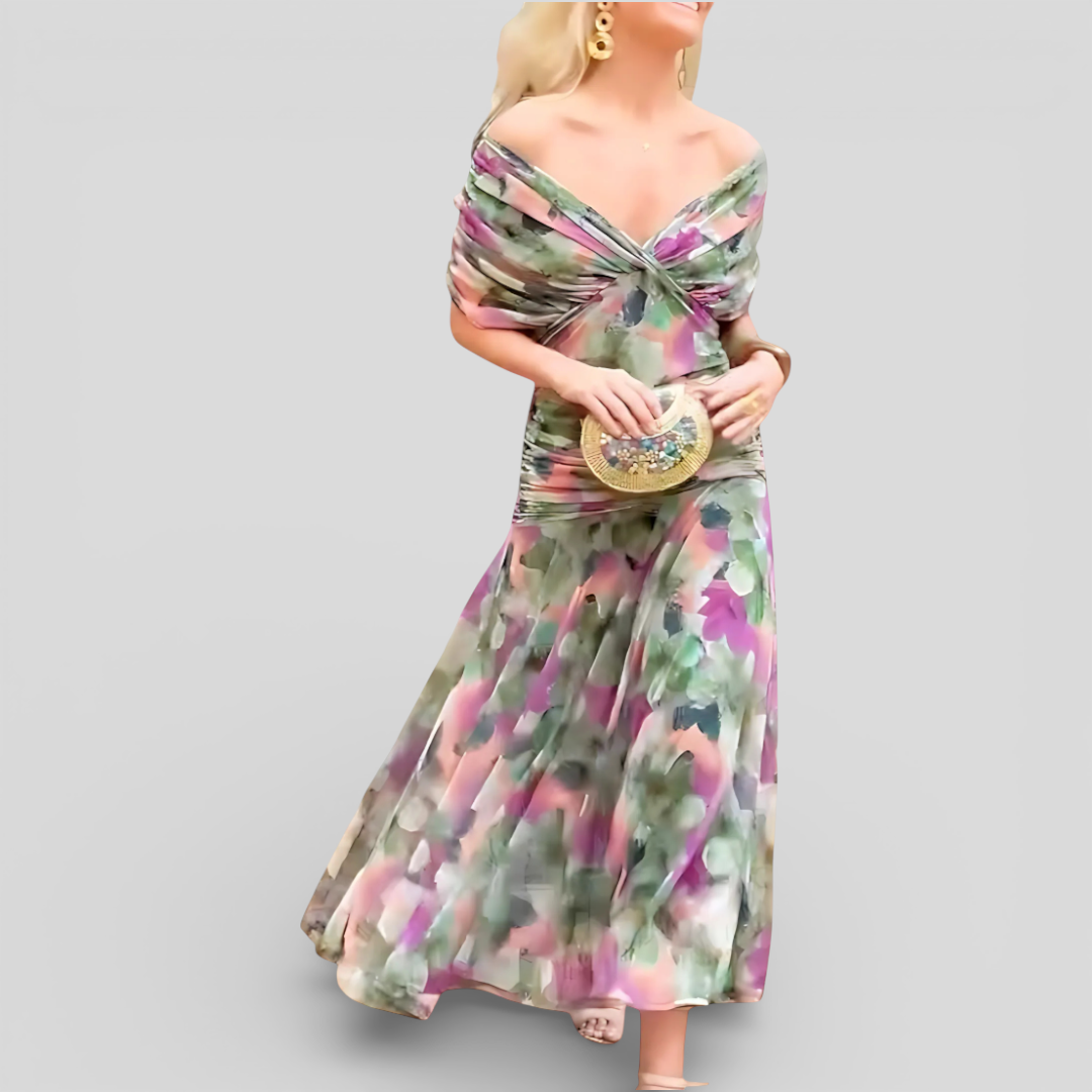 Susan | Flowing Floral Midi Dress