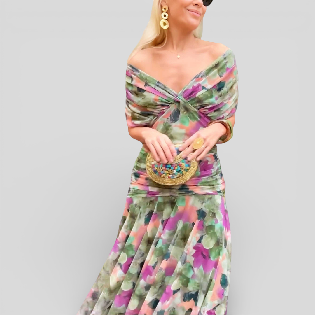 Susan | Flowing Floral Midi Dress