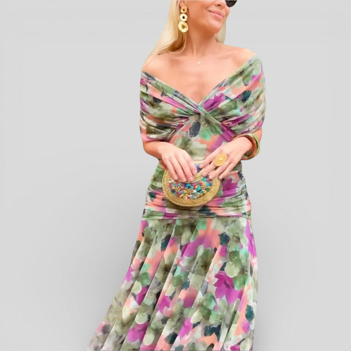 Susan | Flowing Floral Midi Dress