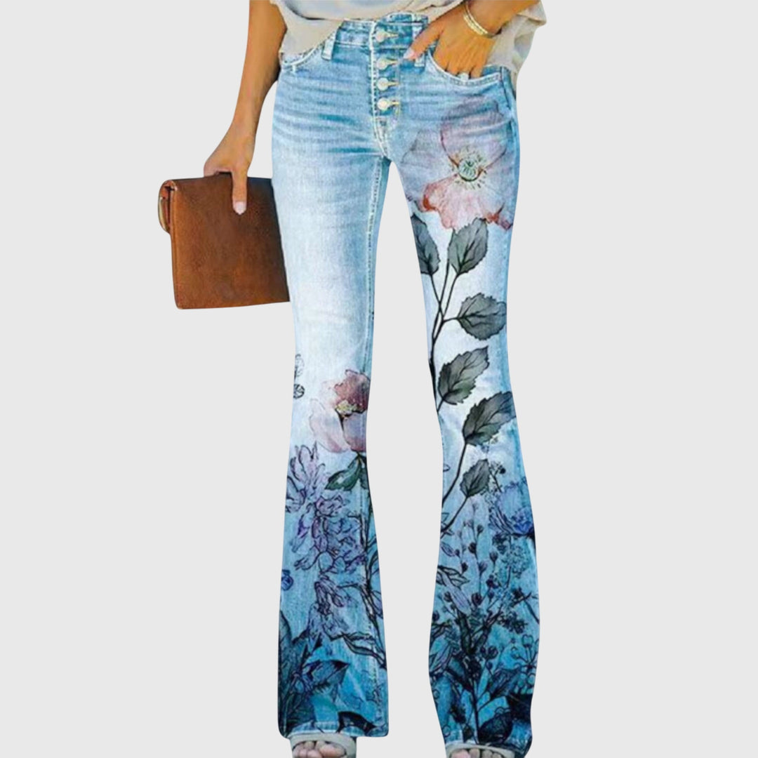 Serena | Pants with Flowers