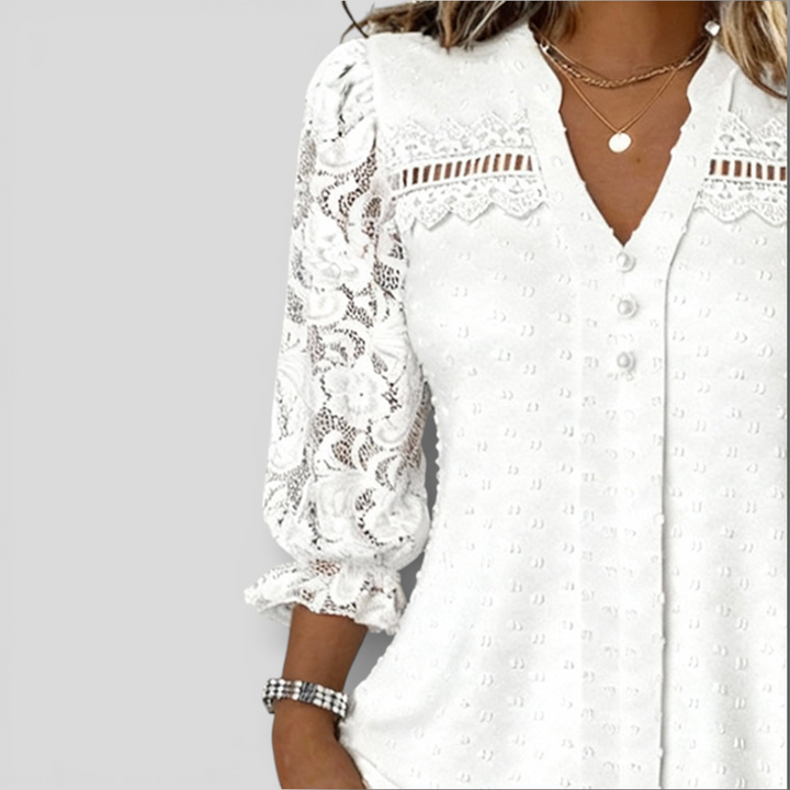 Linda | Chic Knit V-Neck Blouse