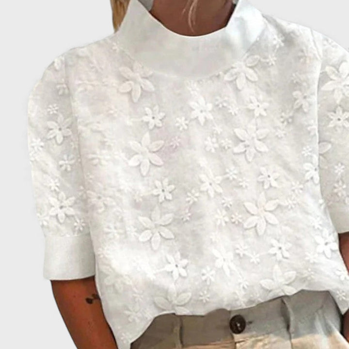 Sonelita | Elegant Blouse with Stand Collar