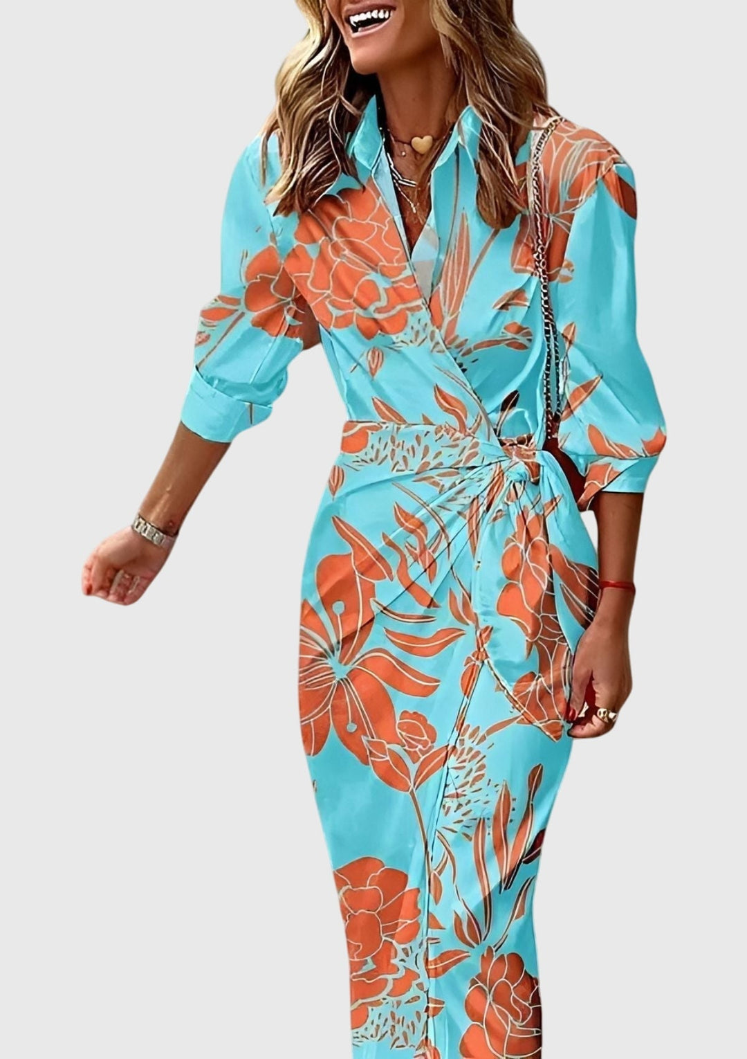 Everly | Elegant Wrap Dress with Print