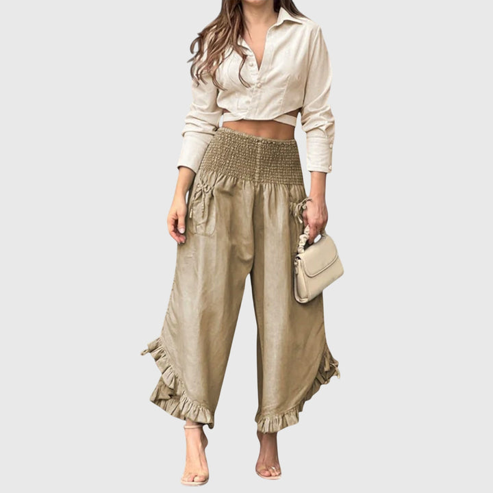 Jaya | Casual Pants with Fashionable Pleats