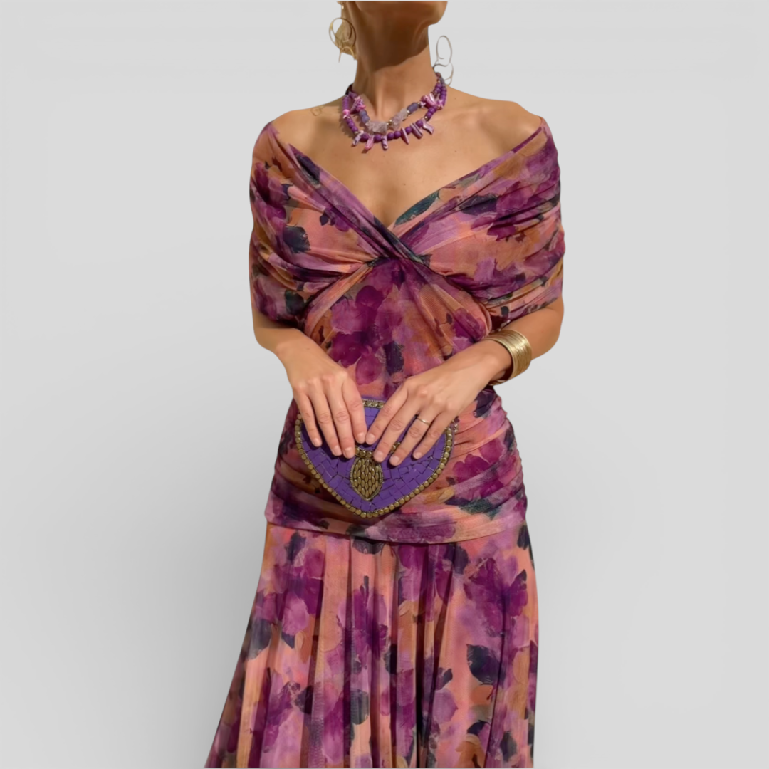 Susan | Flowing Floral Midi Dress