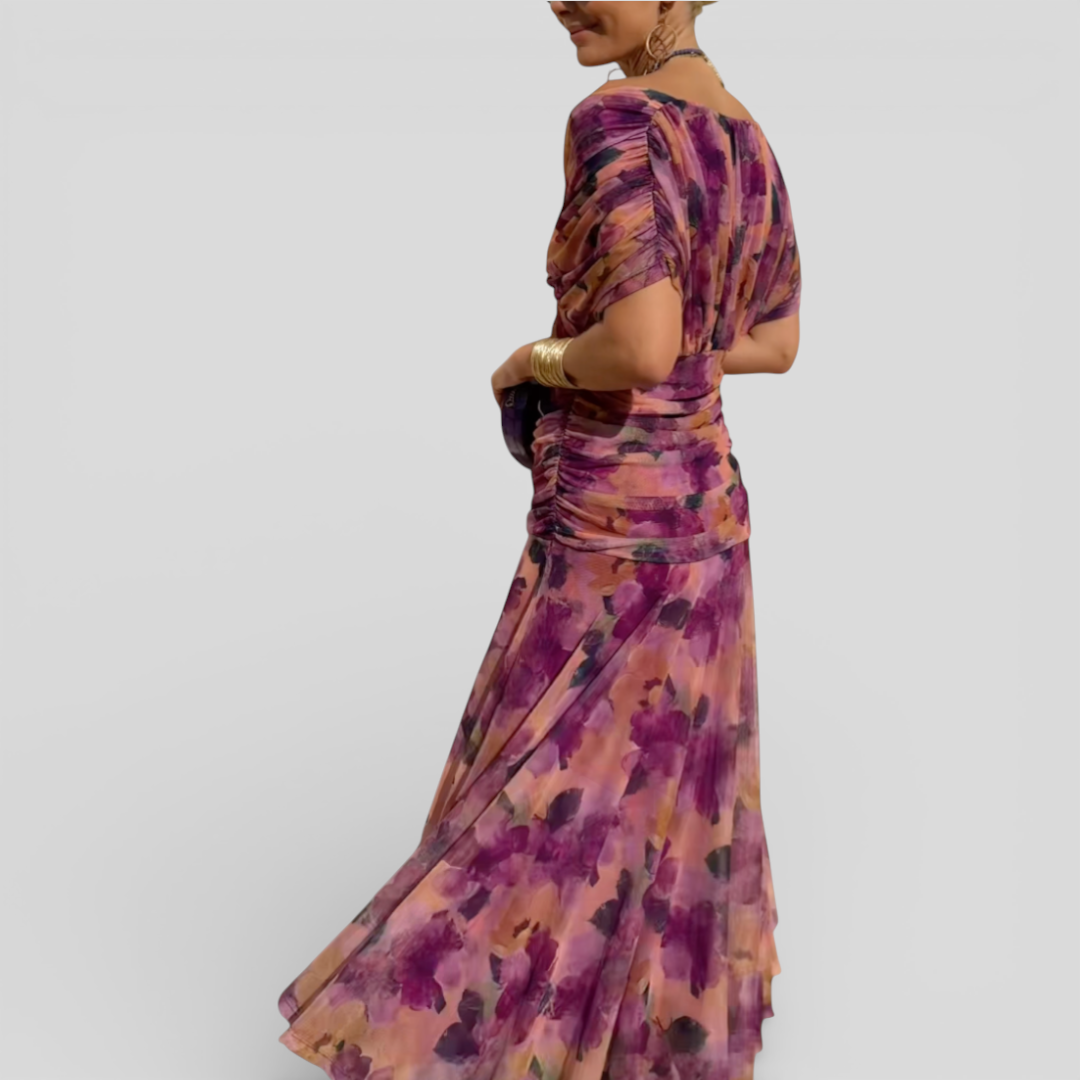 Susan | Flowing Floral Midi Dress