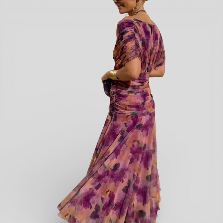 Susan | Flowing Floral Midi Dress