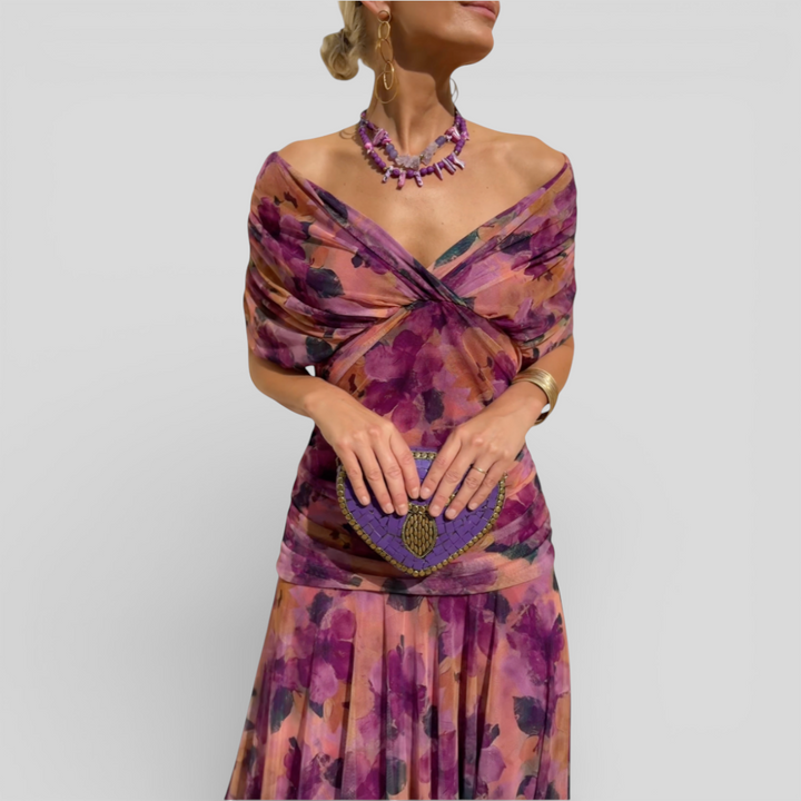 Susan | Flowing Floral Midi Dress