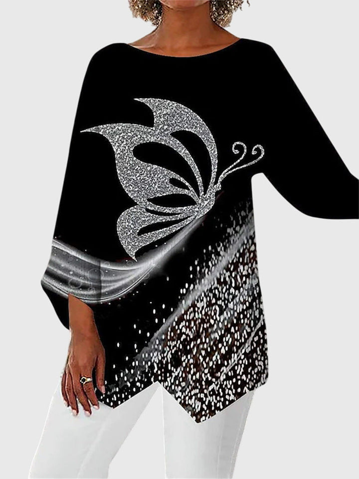 Alayah | Elegant Crew Neck Top