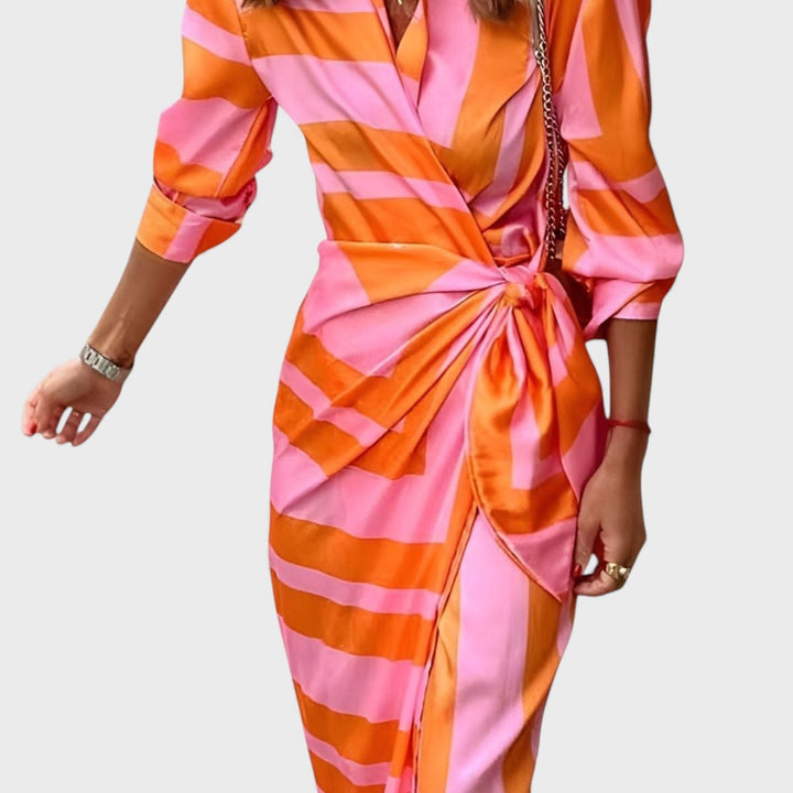 Everly | Elegant Wrap Dress with Print