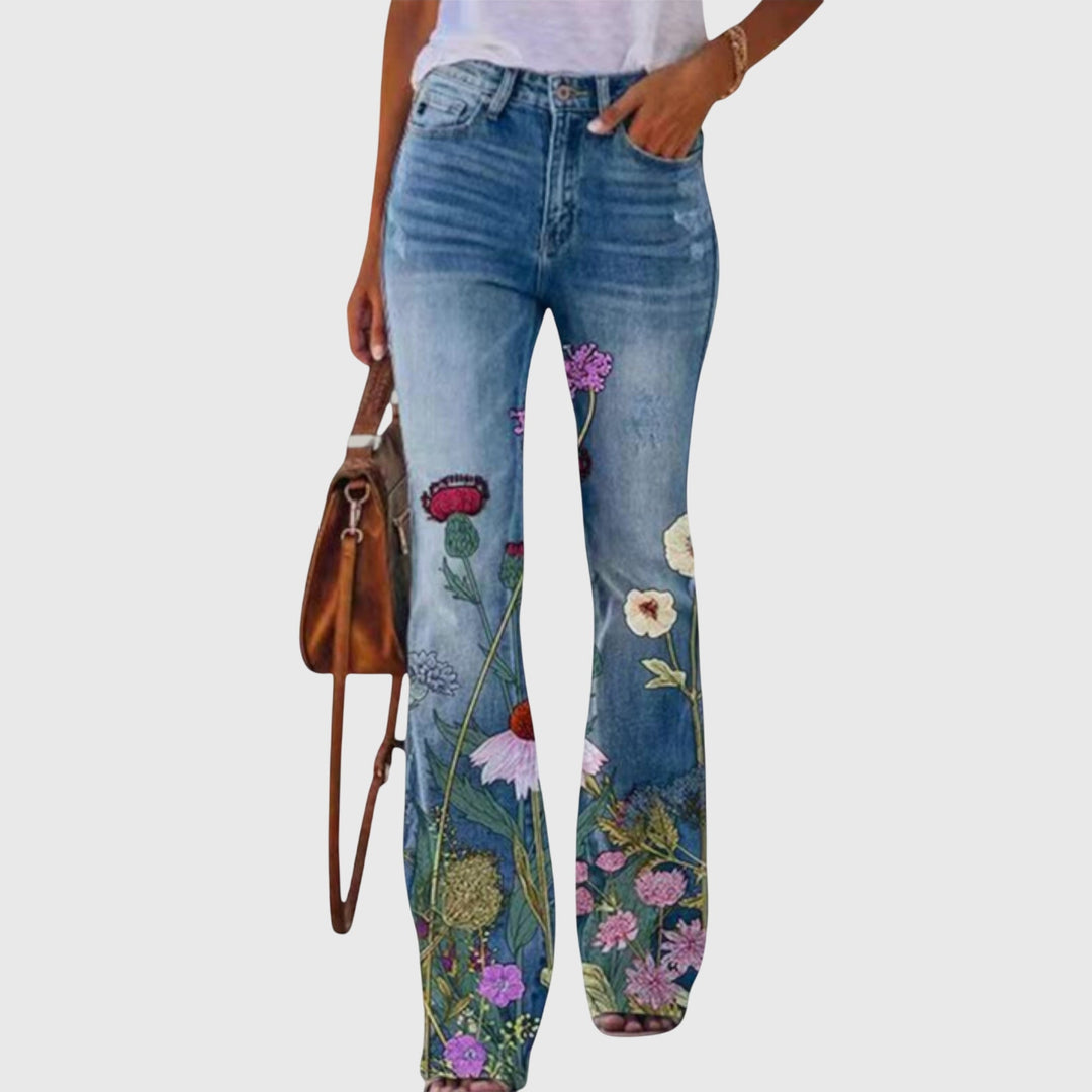Serena | Pants with Flowers