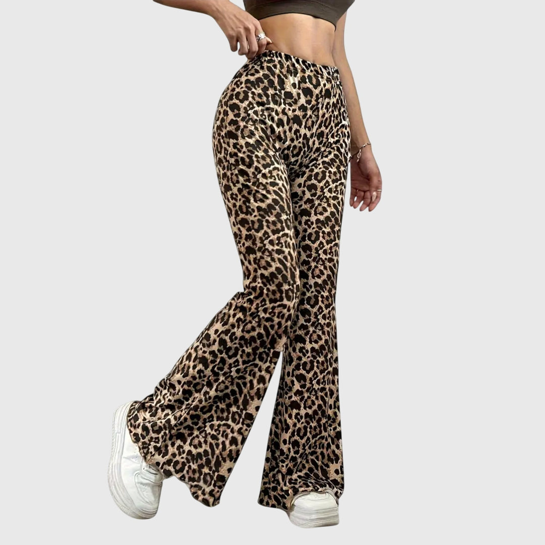 Jolie | Leopard Bootcut Pants