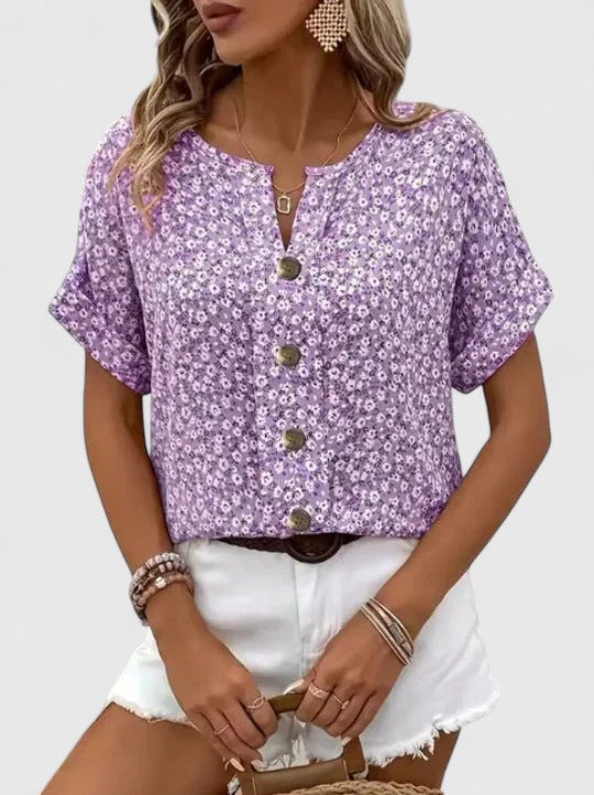 Sabine | Elegant Floral Summer Top